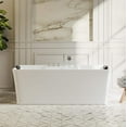 thumbnail image 3 of 59-in L x 29.5-in W White Acrylic Center Drain Freestanding Whirlpool Tub with Faucet - Handshower - Headrest - EMPV-59AIS15, 3 of 16