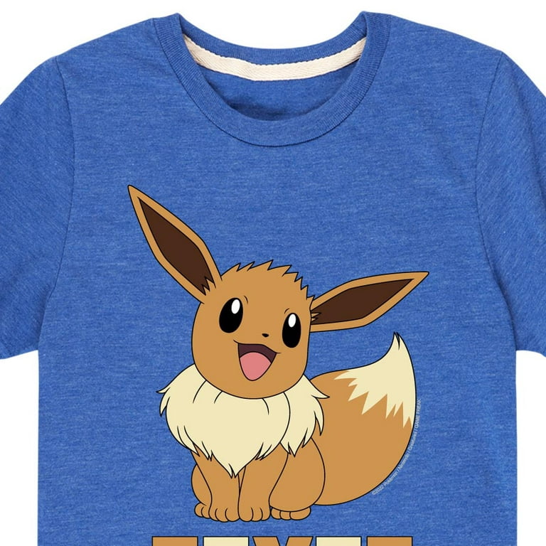 Pokémon Pokmon - Happy Eevee Cute - Youth Short Sleeve Graphic T- Shirt, Kids Unisex, Size: Small, White
