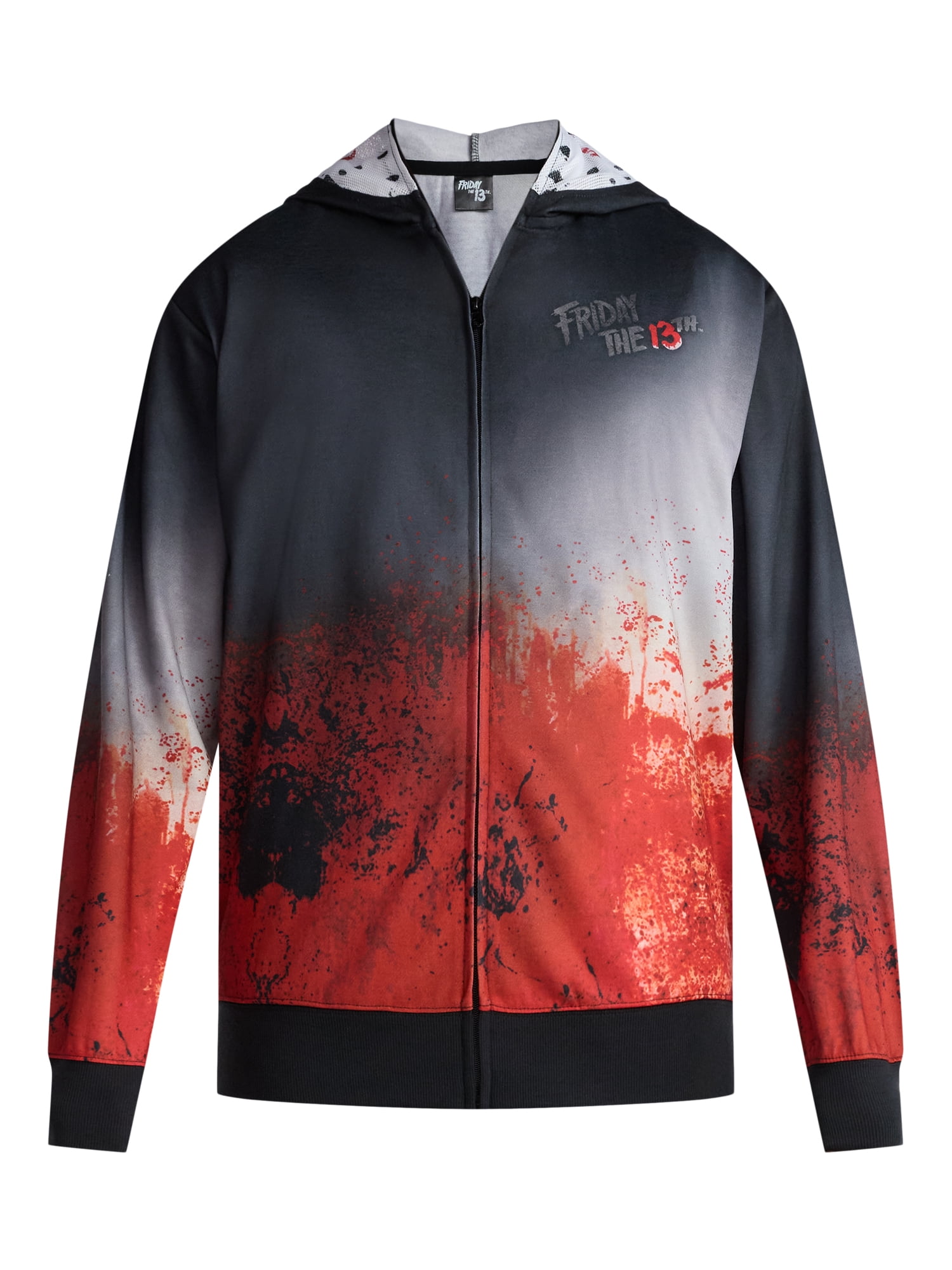 Friday the 13th, Men's & Big Men's Halloween Cosplay Hoodie, Jason Mask, Sizes S-3XL