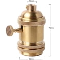 thumbnail image 2 of Base de lámpara con interruptor, soporte de enchufe de cobre y latón Vintage para bombilla de estilo Retro Edison E27, 2 of 5