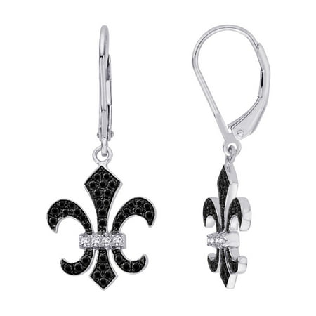 Katarina Lever Back Black And White Diamond Fleur De Lis Katarina Lever Back Black And White Diamond Fleur De Lis