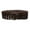 Brown, variant on Women's 3" Wide Perforated Waist Braided Woven Solid Vintage Leather Round Belt