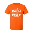 thumbnail image 2 of Wild Bobby, Faith Over Fear Psalm 118:6 White , Inspirational/Christian, Men's Graphic Tees, Orange, X-Large, 2 of 3