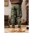 thumbnail image 3 of 2023 New Autumn Cargo Pants Men Multi-Pockets Washed Cotton Work Wear Cargo Jogger Military Overalls Elastic Waist Male Trousers, 3 of 6