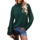 thumbnail image 2 of Blusa de manga larga con cuello alto para mujer, top de manga larga para mujer Top de manga larga acampanada para mujer Top de manga larga para mujer confeccionado a la perfección, 2 of 8