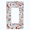 thumbnail image 5 of Metal Light Switch Plate Cover Cotton Flower Wallpaper Pastel Blue FLW017, 5 of 13