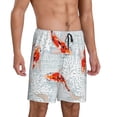 thumbnail image 2 of Naloa Koi Fish Corals,Spring Summer Men's Short Pajama Pants, Lounge Comfort Shorts with Elasticized Waistband and Side Pockets - X-Large, 2 of 9