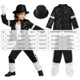 thumbnail image 3 of Mnyotv Sequins Clothing 4Pcs Set Boys Performance Dance Clohtes Halloween Outfits for Kids Size 6-8 Years, 3 of 9