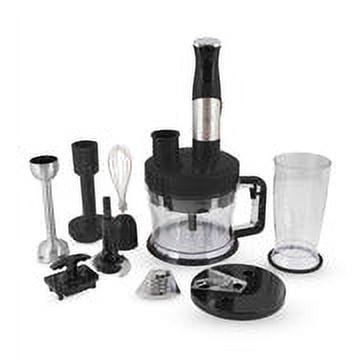 Wolfgang Puck 7-in-1 Immersion Blender w/ 12-Cup Food Processor in Black
