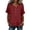 Red, variant on Women's Casual Short Sleeve V-Neck Imitation Linen Blouse, Solid Color Loose Fit Button Top, Lightweight Breathable Daily Shirt for Spring Outings and Weekend Wear