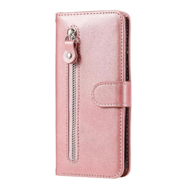 Estuche de Cuero PU con Cierre para Samsung Galaxy M33 5G , Funda Protectora con Billetera y Correa