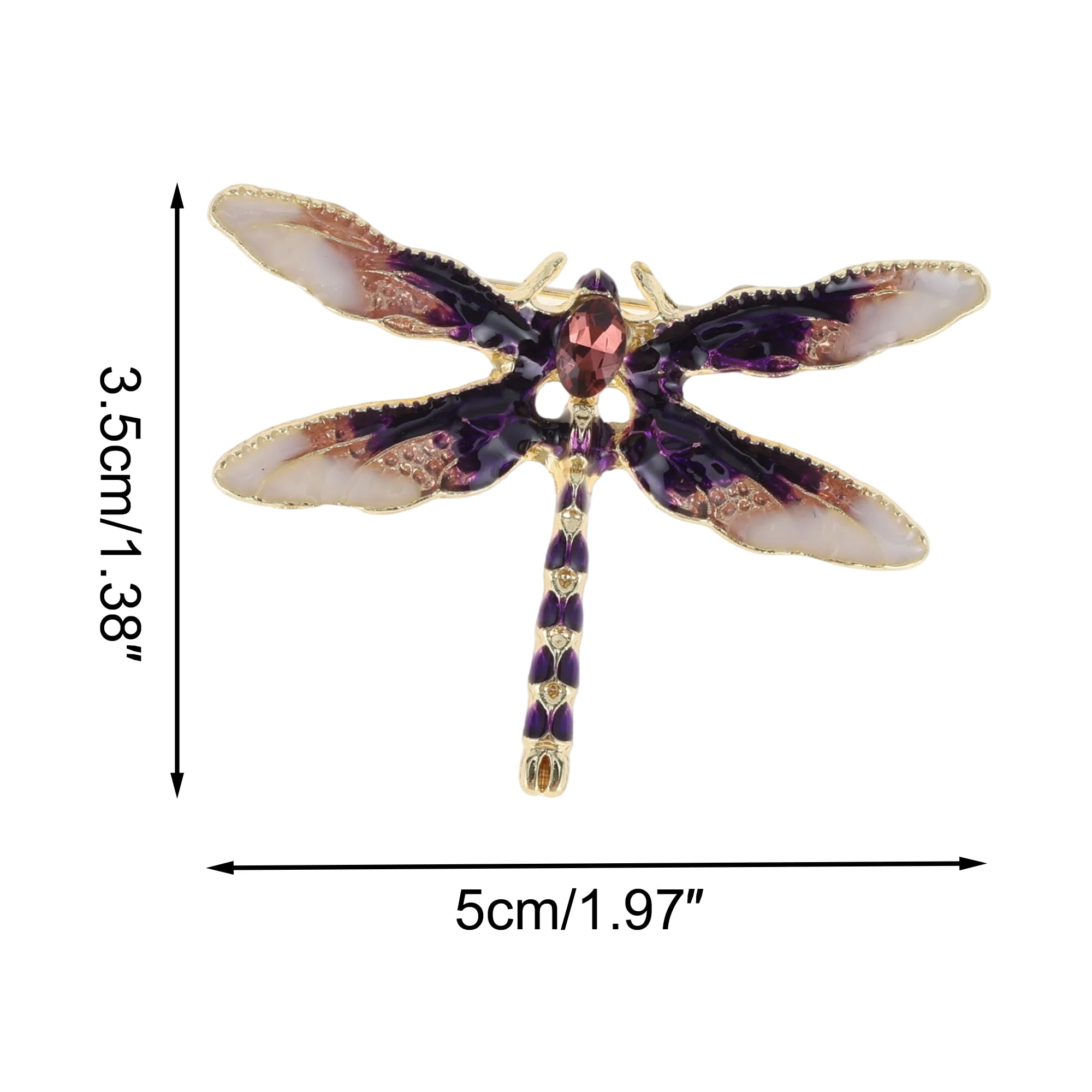 Unique Bargains Elegant Dragonfly Brooch for Coats, Jackets, Dresses, and More Purple