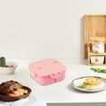thumbnail image 2 of Btomtd Food Grade Plastic Bento Box Featuring Dividers and Practical Lunch Box for Microwaveable Meal Prep for Adults, Pink, 2 of 6