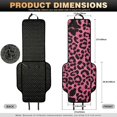 thumbnail image 6 of FOR U DESIGNS Pink Leopard Print Polyester Car Front Seat Cover Universal Fit Car Seat Protectors Fits Most Truck Van SUVs, Breathable, Washable Car Accessories with Buckle & Metal Hooks, 6 of 7