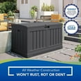 thumbnail image 3 of Suncast 50 gal. Medium Deck Box – Outdoor Resin Storage with Lock, Patio/Deck, 3 of 11