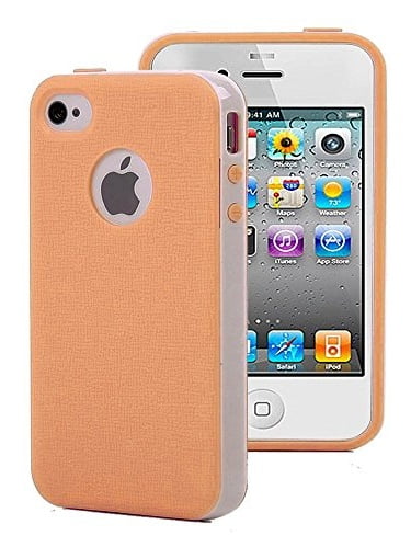 Apple iPhone 4S 4 Case - Wydan Lightweight Hybrid Slim Shock Absorbant Phone Cover Orange