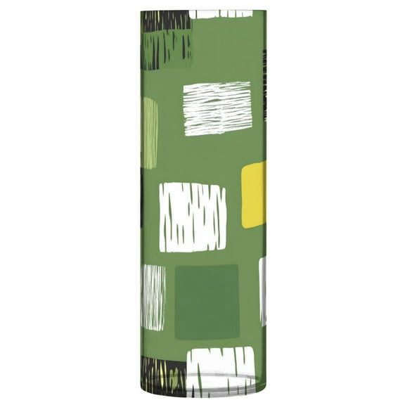 Haosy Plastic Flower Vase 11.8 inch Tall Clear Cylindrical Vases for Centerpieces Home Wedding Decor Abstract Squares