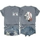 thumbnail image 1 of Camisetas de Manga Corta para las Mujeres Carta Impresa Doble Cara Suelta Tee, Casual Vintage Verano Top Mujeres, 1 of 3