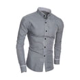 thumbnail image 2 of Camisas de hombre Camisas casuales de manga larga Ropa con botones Ropa Padre M, 2 of 8