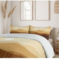 thumbnail image 6 of Ambesonne Tan Duvet Cover Sets, Abstract Sunrise Mountains, 2-King, Sand Brown Pale Brown, 6 of 7