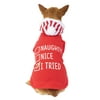 Holiday Time Dog Hoodie, Red Striped Pom Pom, (Small)