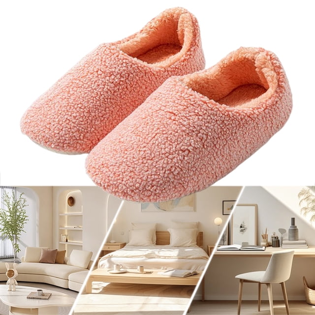 Interior Con Espalda Cerrada Felpa para Mujer Antideslizantes Otoño E Invierno