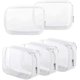 thumbnail image 1 of 5-Pack Clear Plastic Zipper Toiletry Bag Tsa Approved Toiletry Bag Portable Cosmetic Makeup Bag For Vacation, Bathroom And Organizing (Small - SNNGV, 1 of 5