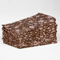 thumbnail image 2 of Vargottam Designer Cotton Canvas Napkins - Set of 12, 20-Inch, Brown Floral Design, Durable & Absorbent Cloth Napkins for Dining, Parties, and Home Decor - Machine Washable, 2 of 7
