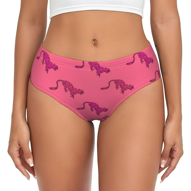 Balery Leopard Print Ropa Interior de Algodón para Mujer con Dibujo – Braguitas Cómodas y Elásticas, Estilo Clásico-XX-Large