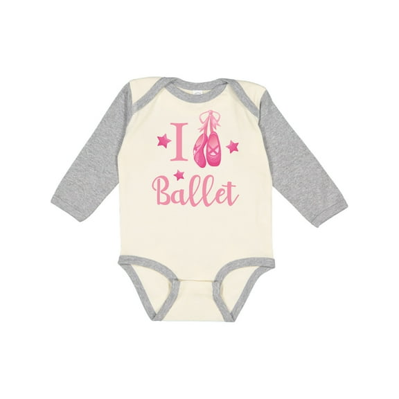 Inktastic I Love Ballet Girls Long Sleeve Baby Bodysuit