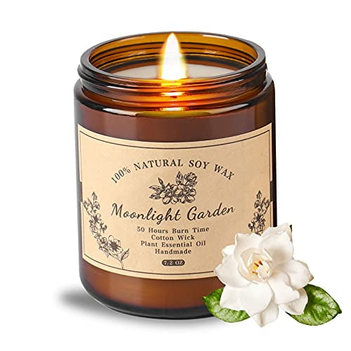Teacher Gifts for Women White Scented Candles for Home 3 Wick Large Jar Candle 14.5 Oz Soy Wax Barn Candle Aromatherapy for Her Stress Relief Birthday Orchid Lily Moss