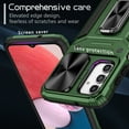 thumbnail image 4 of for Galaxy A13 5G Case Heavy Duty with Camera Cover, Build in Kickstand & Magnetic Car, Military Grade Armor Protection Cover,Sturdy Rugged Shockproof Case For Samsung Galaxy A13 5G, Darkgreen, 4 of 10