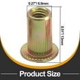 100Pcs #10-32 Rivet Nuts, Carbon Steel Rivnut Flat Head Threaded Insert ...