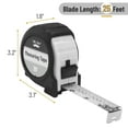 thumbnail image 2 of Mr. Pen- Tape Measure, 25-Foot, White, Steel Measuring Tape, Tape Measure with Fractions, 2 of 7