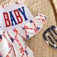 thumbnail image 6 of Gvdentm Baby Girl Clothes 4th of July Baby Girl Outfits American Flag Romper Fourth of July Ruffle Sleeve Memorial Bodysuit Clothing(White,6-12 Months), 6 of 6