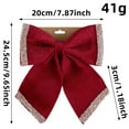 thumbnail image 2 of Deep Red Christmas Bows - Bows with Shining Edge for Christmas Tree, Twist-Tie Bows, Christmas Decorations for Tree, Garland, Christmas Tree Ornaments, 2 of 7