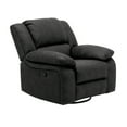 thumbnail image 2 of Artum Hill Austin Coal Black Polyester 40" Wide Swivel Gliding Recliner, 2 of 8
