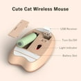 thumbnail image 4 of Wireless Mouse, Ergonomic Mouse, Wireless Compact Silent Mouse with Cute Rabbit Designs, Silent Mouse with USB Nano Receiver for Computer, Coffee, 4 of 5