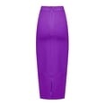 thumbnail image 4 of Black High-Waisted Pencil Skirt With Back Slit Mid-Length Slim Fit, 4 of 8