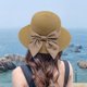 thumbnail image 5 of Sombrero de ala grande para mujer, de 56 a 58 cm de circunferencia, para verano, playa, sol, paja con lazo, 5 of 5