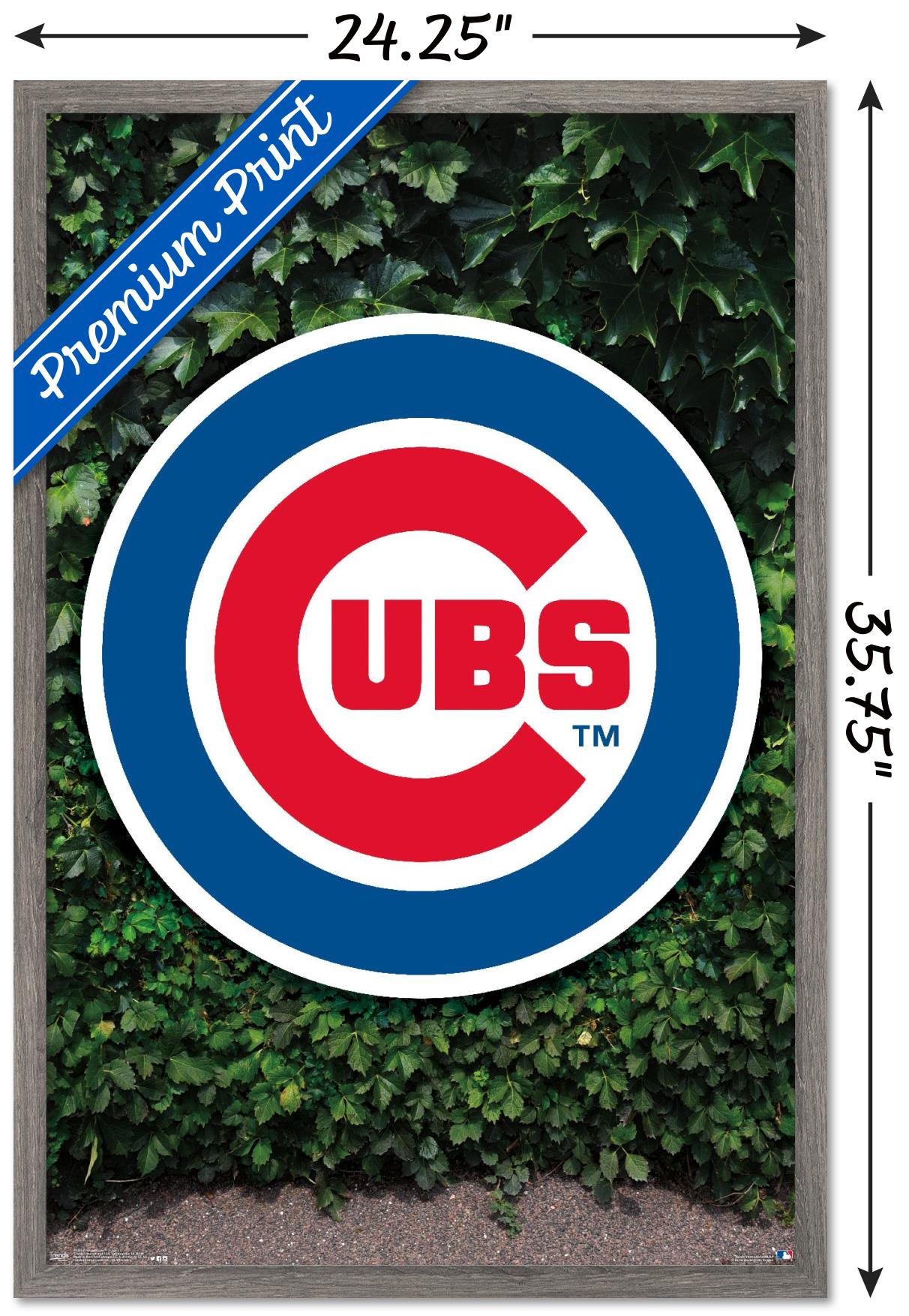 MLB Chicago Cubs - Logo 16 Wall Poster, 22.375" x 34", Framed