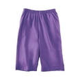 thumbnail image 1 of Shorts estilo bermudas con cintura elástica para mujer, morados, talla XXX grande, de Collections Etc., 1 of 3