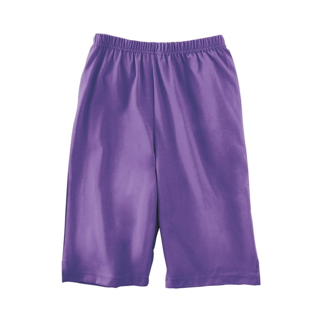 Shorts estilo bermudas con cintura elástica para mujer, morados, talla XXX grande, de Collections Etc.