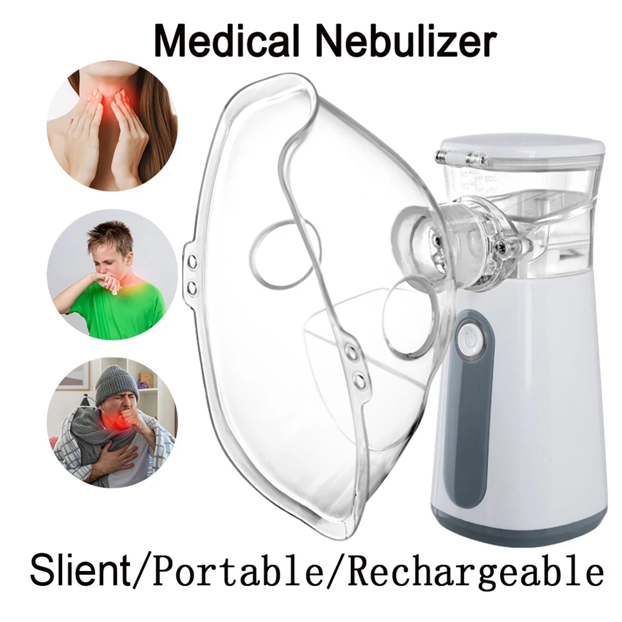 Mericonn Rechargeable Ultrasonic Atomizer Humidify Machine with 3 Atomization Modes Gray