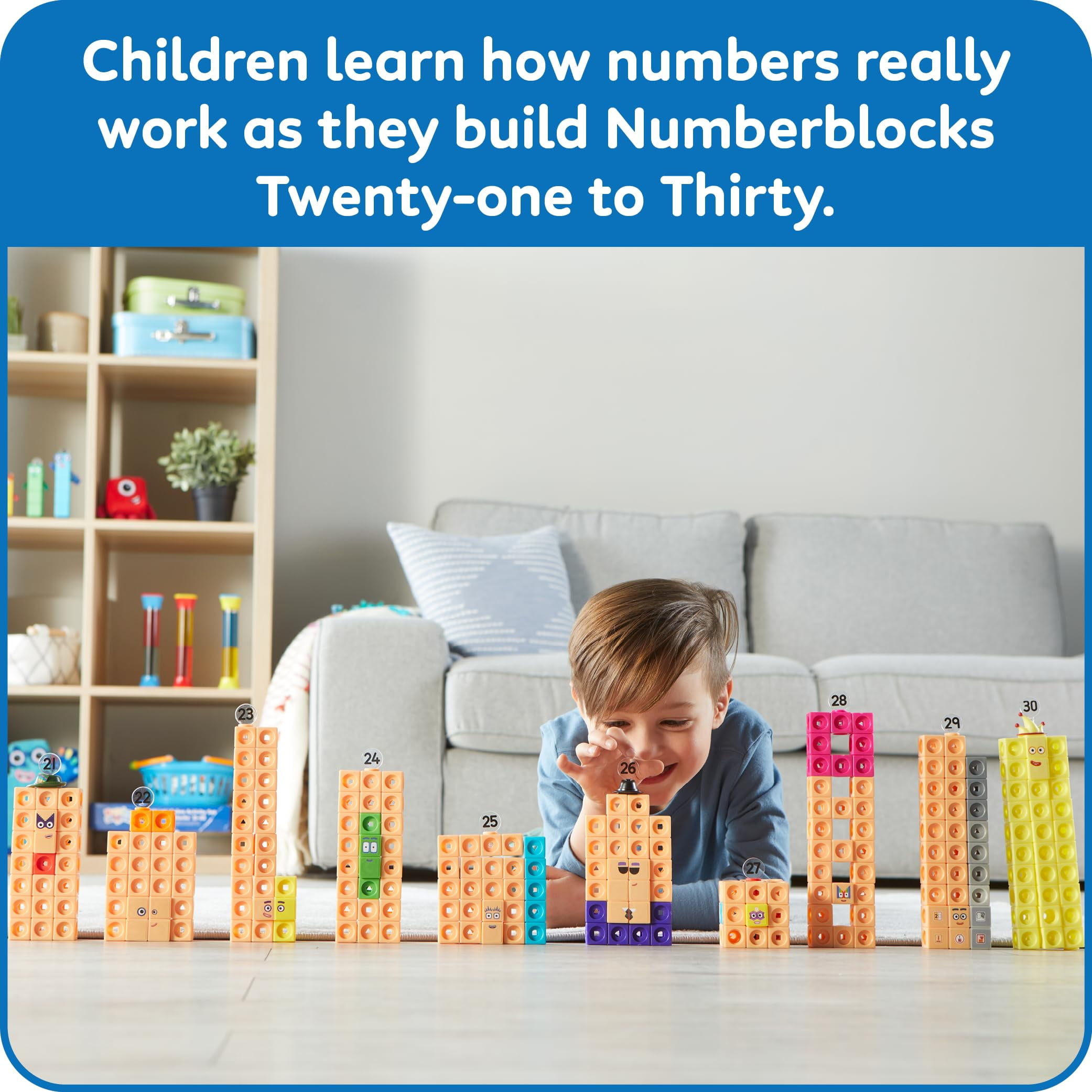 hand2mind MathLink Cubes Numberblocks IFF17 21-30 Activity Set