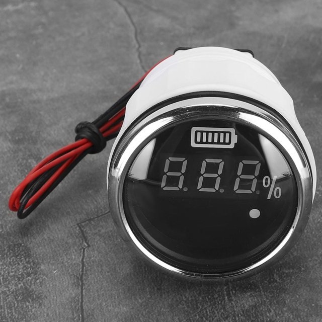 Medidor Digital De Batería De 52 Mm Y 2 Pulgadas Medidor Antiniebla Impermeable 12 V Con Alarma Inteligente Para Barcos Vehículos Eléctricos Barcos Esfera Negra