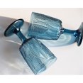 thumbnail image 6 of Blue Wine Glasses set of 6 Colored Glass Water Goblets Vintage 11 Ounces Stemmed Etched Drinking Cup for Wedding Party Machine Wash Non-Slip Cold Drinks, 6 of 7