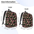 thumbnail image 4 of Balery Rose Flowers Vintage Canvas Backpack for Men and Women - Large Capacity, Durable Travel Laptop Bag for School, Work, Hiking, and Outdoor Activities, 4 of 7