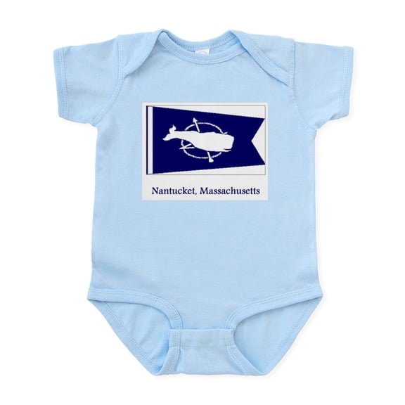 CafePress - Nantucket MA Flag Infant Bodysuit - Baby Light Bodysuit, Size Newborn - 24 Months