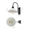 thumbnail image 3 of JONATHAN Y Stanley 12.25" 1-Light Farmhouse Industrial Indoor/Outdoor Iron LED Gooseneck Arm Outdoor Sconce, White, 3 of 7